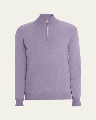 Brunello Cucinelli Mens Cashmere Quarter-Zip Sweater