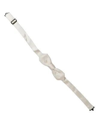 Dolce & Gabbana Silk Bow Tie - White