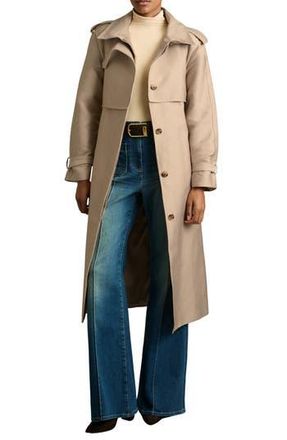 Reiss August Trench Coat in Neutral at Nordstrom Rack, Size 10 Us / 14 Uk