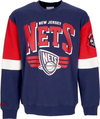 Mitchell & Ness NBA All Over Crew Sweatshirt - Heren - Sweatshirts - Veelkleurig - XL - Katoen - Hoodies & sweatvesten