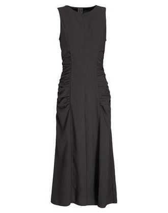8 by YOOX SLEEVELESS MAXI DRESS W/ FRONT GATHERING