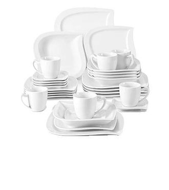 OEM Vajilla De Porcelana Para 6/12 Personas, Blanca