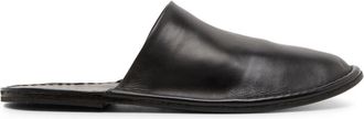 Marsèll Filo round-toe leather slippers - men - Leather/Leather/Leather - 43 - Black