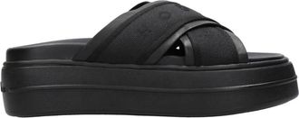 Hogan Skyscraper Sandalen - Dames - Sandalen - Zwart - 40 EU - Leer - Schoenen