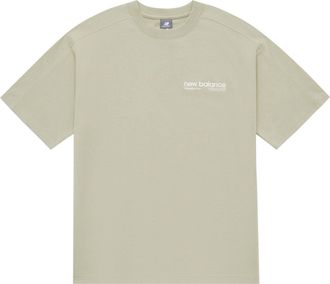 New Balance Wordmark Logo T-Shirt Asia Sizing Khaki Green AMT42301-OVN