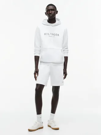 Tommy Hilfiger Mens Marina Club Logo Intechno Knit Sweatshort - White - XXL