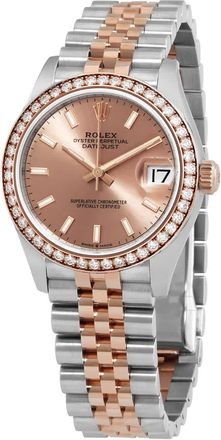 Rolex Datejust Rose Diamond Dial Automatic Ladies Steel and Everose Gold Jubilee Watch 278381PSJ