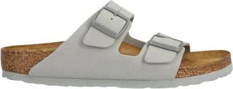 Birkenstock Arizona Narrow Fit - Dames - Sandalen - Grijs - 40 EU - Leer - Schoenen