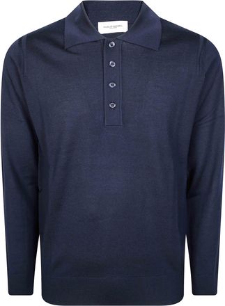 Paolo Pecora Long-Sleeve Knit Polo Cardigan