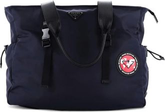 Prada Side Pocket Buckle Re-Nylon Medium tote bag - Zwart