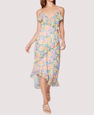 Lost + Wander Florescence Maxi Dress In Yellow/purple/floral