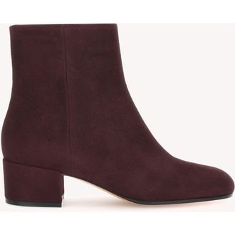Gianvito Rossi Joelle 45 Booties in Burgundy Suede Leather at Nordstrom, Size 35.5