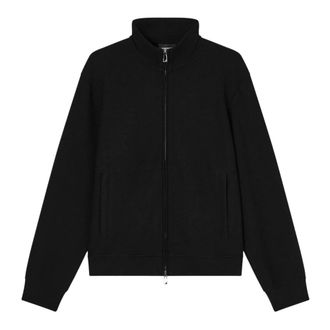 Emporio Armani Zip-throughs, male, Black, Size: S Full-Zip Sweatshirt