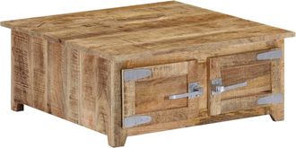 vidaXL Mesa De Centro De Madera Maciza De Mango 70x70x30cm Vidaxl