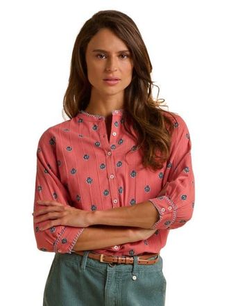 Brakeburn Sara 3/4 Sleeve Round Neck Shirt in Pink at Nordstrom