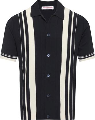 Orlebar Brown Tiernan gestreept overhemd - Blauw