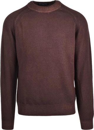 Daniele Fiesoli Pullover met ronde hals - Heren - Ronde hals truien - Bruin - L - Wol - Truien & Vesten