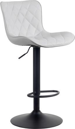 Clp Taburete de bar regulable y giratorio en Simil cuero Blanco