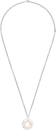 Rosa Maria 18kt ros&eacute;gouden en sterling zilveren halsketting met diamant