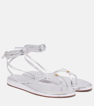 Tory Burch Capri metallic leather thong sandals