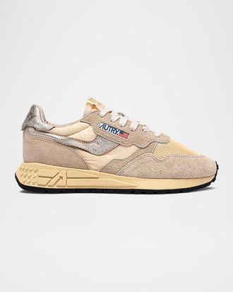 スニーカー AUTRY WILDPACE - Fabric and suede trainers Autry Wildpace Low Sneakers In Brown Mesh And Suede