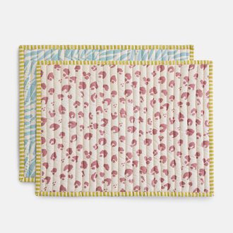 La Redoute Interieurs Set van 2 omkeerbare placemats, katoen voile, LEAN