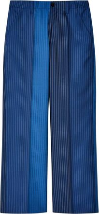 Marni striped straight trousers - men - Cotton - 52 - Blue