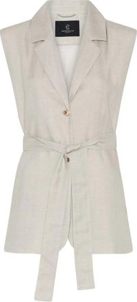 Bruuns Bazaar Aphandra BBEwe Vest - Dames - Gillet - Beige - S - Leer - Kostuums