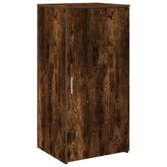 Berkfield Home Storage Cabinet Smoked Oak 50x45x103.5 cm Engineered Wood in Brown