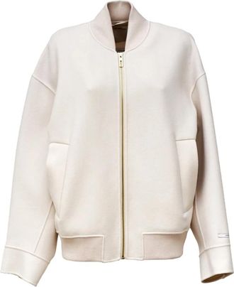 Sportmax Spxondata Bomberjack - Dames - Bomber jackets - Wit - 2XS - Wol - Jassen