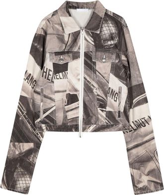Helmut Lang car-print denim shirt jacket - men - Cotton - M - White
