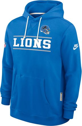 Nike Detroit Lions Alt Standard Issue Nike Mens Dri-FIT NFL Pullover Hoodie in Blue | 03AZ45AQ9S-PT1