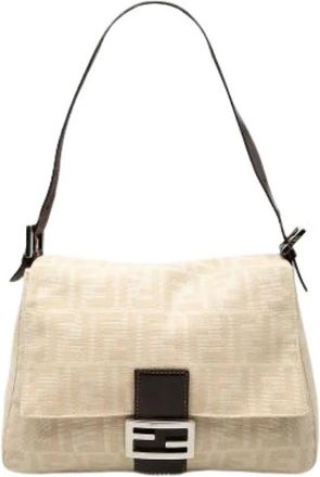 Fendi Pre-owned Shoulder Bags, female, Beige, Size: ONE SIZE Pre-owned Mamma Forever Shoulder Bag