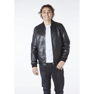 Bolongaro Trevor Mens Bolongaro Trevor Mikey Leather Bomber Jacket in Black