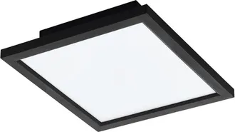 Eglo Plafoniera Moderna Salobrena-Z Alluminio Nero Luce Led Integrato 15,3W