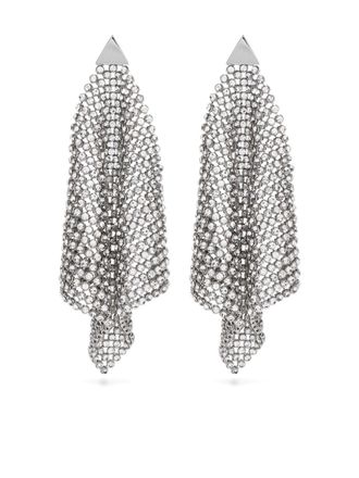 Paco Rabanne crystal-embellished drop earrings - Silver