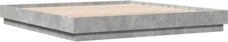 vidaXL Vidaxl - Estructura de cama madera de ingeniería gris hormigón 200x200cm