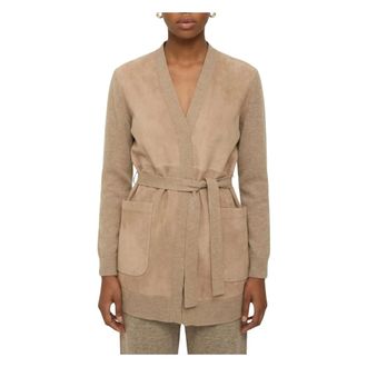 Max Mara Mxsoliveto Cardigan - Dames - Truien - Beige - Maat: S Wol