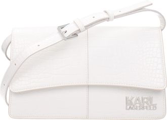 Karl Lagerfeld White Polyethylene Crossbody Womens Bag
