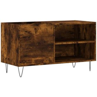 vidaXL Vidaxl - Mueble De Discos Madera De Ingenier&iacute;a Roble Ahumado 85x38x48 Cm