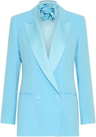 Marella Midi Jurken - Dames - Blazers - Blauw - S - Leer - Jassen