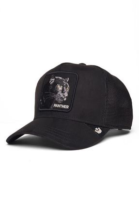 Goorin Brothers Panther Patch Faux Suede Snapback Trucker Hat in Void at Nordstrom