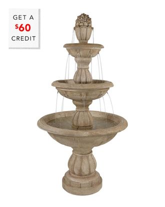 Sunnydaze SunnyDaze 3 Tier Cornucopia Outdoor Water Fountain 61 Inch Tall with $60 Credit