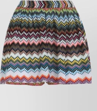 Missoni high waist chevron pleated shorts