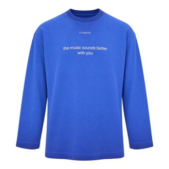 Flaneur Jersey de cuello redondo - Sweatshirts & Hoodies - Hombre - Azul - M