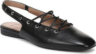 Naturalizer Cove Slingback Flat in Black Leather at Nordstrom, Size 7.5