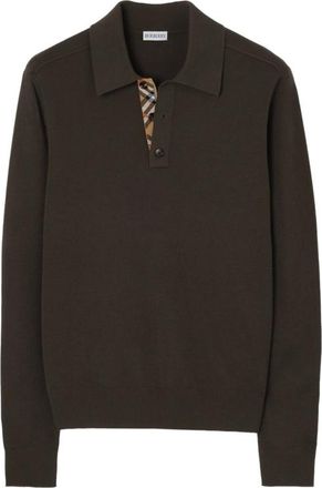 Burberry Long-sleeve Wool Polo Shirt