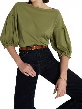 Nation Ltd Sandra Boatneck Top In Matcha