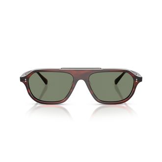 Oliver Peoples 0ov5613su Bold Tortoiseshell Acetate Sunglasses with Angular Lenses