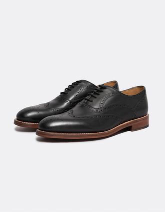 Oliver Sweeney Mens Oliver Sweeney Aldeburgh Mens Leather Brogue - Black - Size: 11